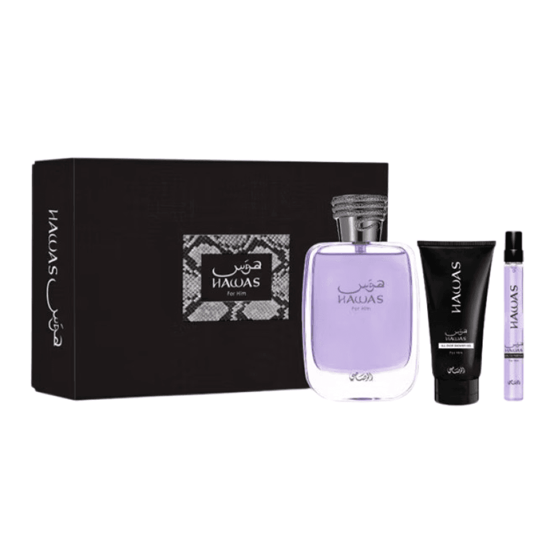 Rasasi Gift Set Hawas Men + Edp + All Over Shower Gel Set